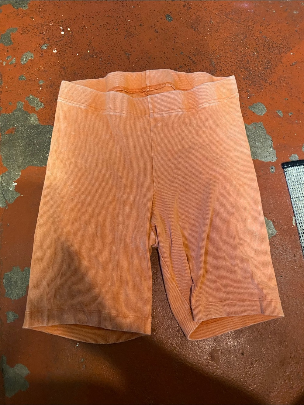 Old Navy Ribbed Bike Shorts in Coral Orange